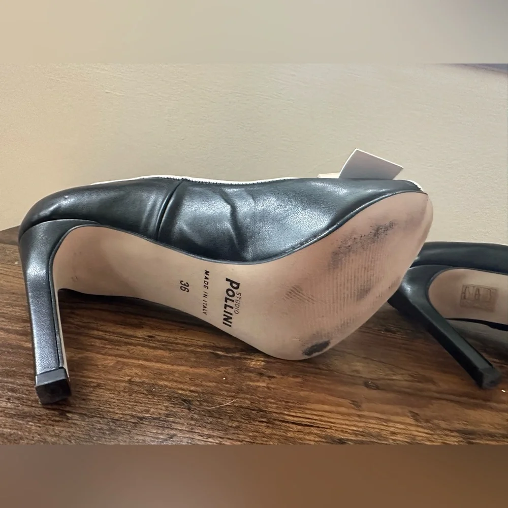Studio pollini bow tie stiletto heels. - Picture 5 of 11